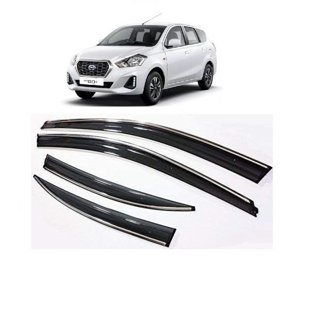 rain window door visor wind deflectors For Datsun Go Plus   - Black